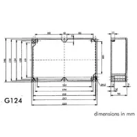 Alumiiniumkorpus, tihendiga  222 x 146 x 55mm
