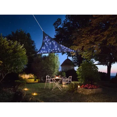 LED star sky screen - triangular - 3.6 x 3.6 x 3.6 m - dark blue