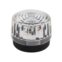 Светодиодный проблесковый маячок - прозрачный - 12 В пост. тока - ø 100 мм