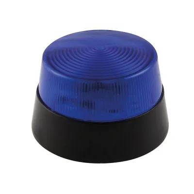 LED FLASHING LIGHT - BLUE - 12 VDC - ø 77 mm