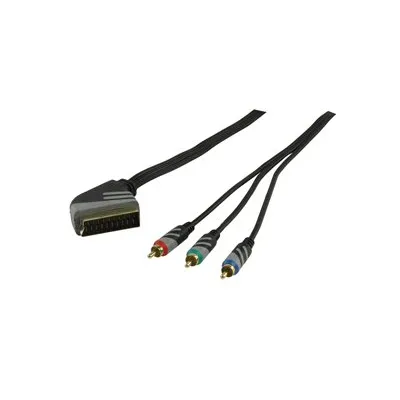 SCART - 3 x RCA cable ; 2,5m