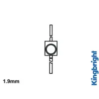 1.9мм СУБМИНИАТЮРНАЯ ТВЕРДОТЕЛЬНАЯ ЛАМПА КРАСНАЯ РАССЕЯННАЯ