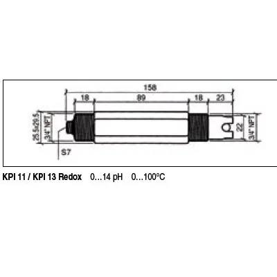 0..+100°C ; 0..14 pH industrial probe ( Delta Ohm )