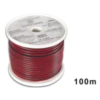 Kõlarikaabel - punane/must- 2 x 1.00mm² - 100m