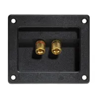 Nelinurkne topeltsuurusega kõlarikaabli ühendusterminal - kullatud klemmidega