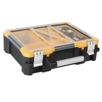 Plastic parts storage box with removable dividers - 15"