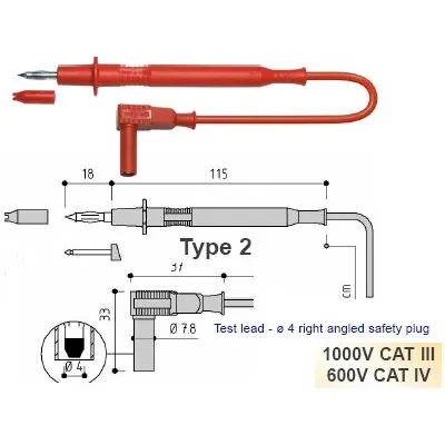 0,75mm silicone multimeter testlead:L= 1,5m; 12A, black