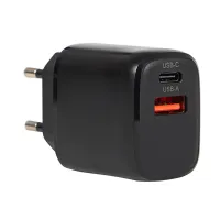 Laadija USB pesa + USB-C pesa QC 20W