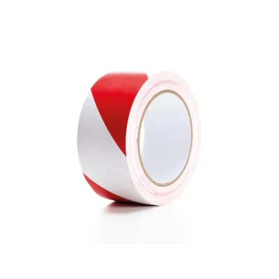 PVC marking tape 5cm x 33m - Red/White