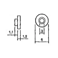 Пластиковая шайба для типа: TO220