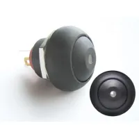 Мини-кнопочный переключатель с белым светодиодом, 1P SPST OFF-(ON)