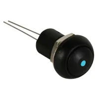 Мини-кнопочный переключатель 1P SPST OFF-ON с синим светодиодом