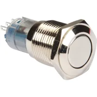 Круглая металлическая кнопочная переключатель SPDT 1NO 1NC