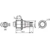 ROUND METAL SWITCH SPDT 1NO 1NC