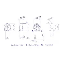 PIHER TRIMMER 10K (SMALL - HOR - FOR SCREWDRIVER)