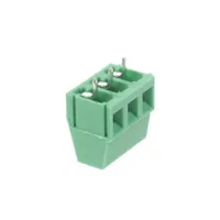 ПРОФЕССИОНАЛЬНАЯ ВИНТОВАЯ КЛЕММНАЯ КОЛОДКА, 3-ПОЛЮСНАЯ, ЗЕЛЕНАЯ, ШАГ 5 мм