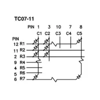 18мм точечно-матричный дисплей с общим катодом, красный
