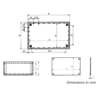 OPTATIVE пластиковый корпус - синий, 160 x 96 x 61мм