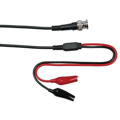 COAX CABLE 1m - BNC MALE + 2 CROCODILE CLIPS