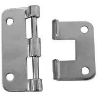White metal hinge - 58 x 46 mm - 10 pcs/pack
