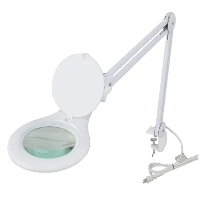 LED DESK LAMP WITH MAGNIFYING GLASS 3 DIOPTRE- 9W  - WHITE