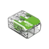 Wago Compact splicing connector 2 x 0.2 - 4 mm² for all types of cables - green