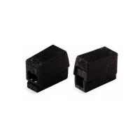 Power supply connector - 2 wires - black