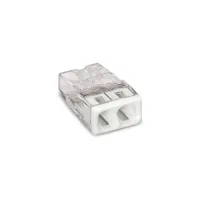 Быстроразъемный соединитель - для кабелей - макс. 2.5 мм² - 2-жильный - прозрачный корпус, белая крышка