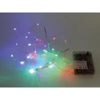 LED kaunistus- RGB - 20 LED - patarei toitega