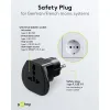 Travel Adapter World to Europe, black