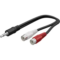 3.5 mm Audio Cable Adapter, Male to Stereo RCA Female