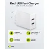 USB-A QC Dual Fast Charger (28 W) white