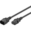 Extension Lead with C13 socket and C14 plug, 1.8 m, Black, (3*0.75 mm²)