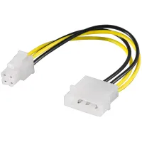 PC Power Cable/Adapter, 5.25 Inch Male to ATX12 P4, 4-Pin