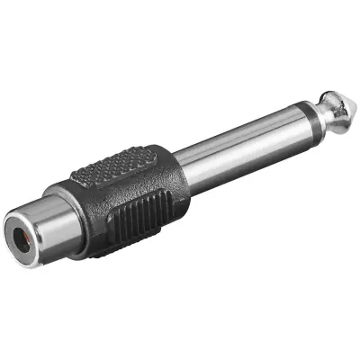RCA Adapter to Mono AUX Jack, 6.35 mm Male