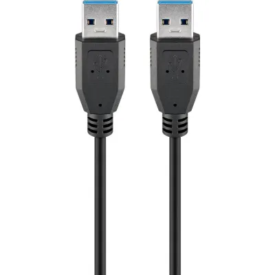 USB-A Cable, USB 3.0, 3 m, black