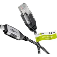 USB-C™ 3.1 to RJ45 Ethernet Cable, Slim, 2 m
