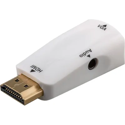 Compact HDMI™/VGA-Adapter Incl. Audio, gold-plated