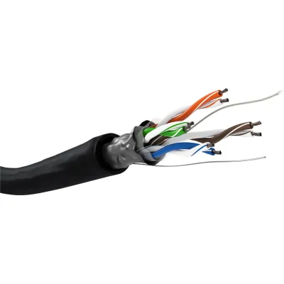 CAT 5e outdoor network cable, F/UTP, black