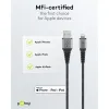 Lightning USB-A Textile Cable with Metal Plugs, 1 m