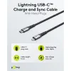 Lightning USB-C™ Textile Cable with Metal Plugs, 1 m