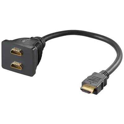 HDMI™ cable adapter, gold-plated