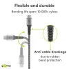 USB-C ™ to USB-C ™ Textile Cable with Metal Plugs (Space Grey/Silver), 0.5 m
