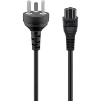 Mains Connection Cable Denmark, 2 m, Black, (3*0.75 mm²)