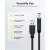 USB 3.0 Cable with USB-B, black