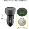 Dual-USB Auto Fast Charger USB-C™ PD (Power Delivery) (48 W)