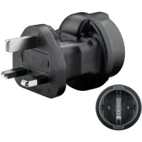 Travel Adapter Europe to UK, black