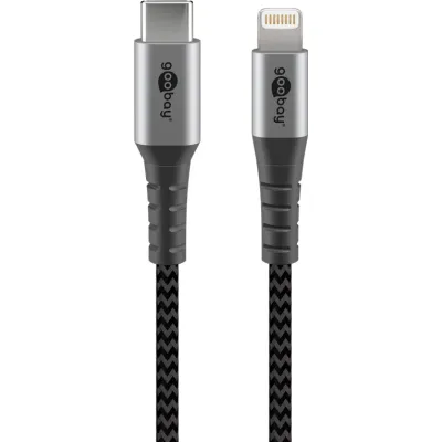 Lightning USB-C™ Textile Cable with Metal Plugs, 1 m