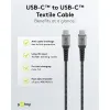 USB-C ™ to USB-C ™ Textile Cable with Metal Plugs (Space Grey/Silver), 1 m