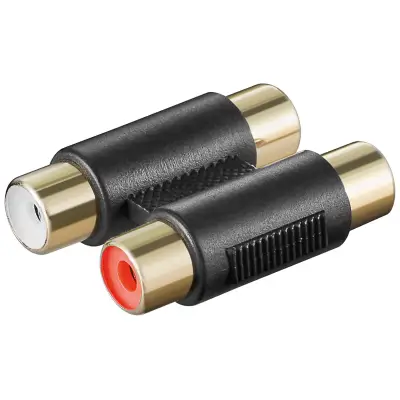 2x RCA Adapter, 2x Female to 2x Female